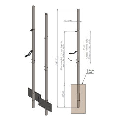 foto IMPIANTO BEACH VOLLEY IN ACCIAIO INOX TENDIRETE A LEVA