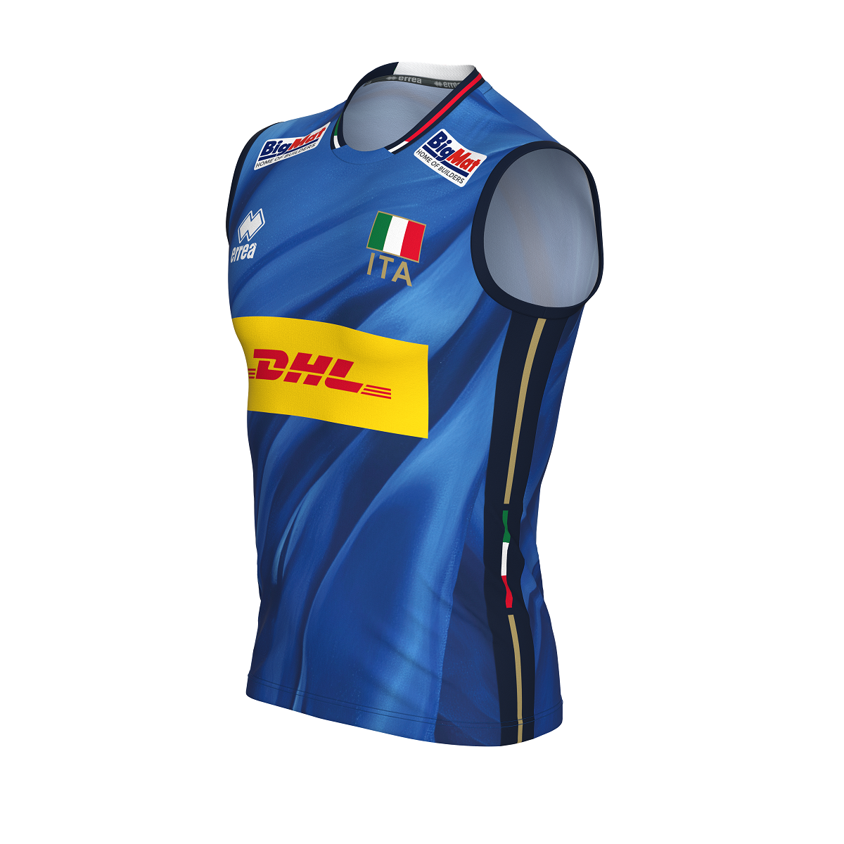 ERREA' MAGLIA NAZIONALE ITALIANA VOLLEY 1^MG GARA UNISEX AZZURRO BLU