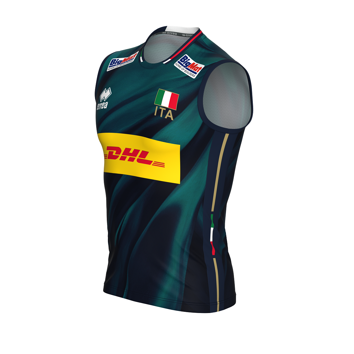 ERREA' MAGLIA NAZIONALE ITALIANA VOLLEY 3^MG GARA UNISEX PETROLIO BLU