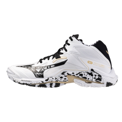 foto MIZUNO WAVE LIGHTNING Z8 MID WHITE BLACK GOLD