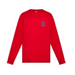 foto T SHIRT ROSSA MANICHE LUNGHE