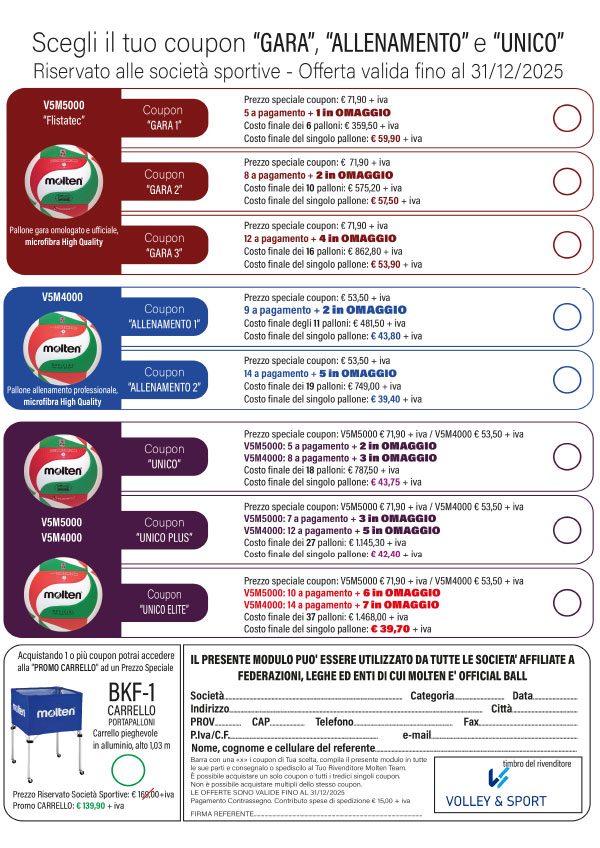 Coupon Molten Volley